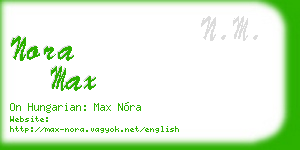nora max business card